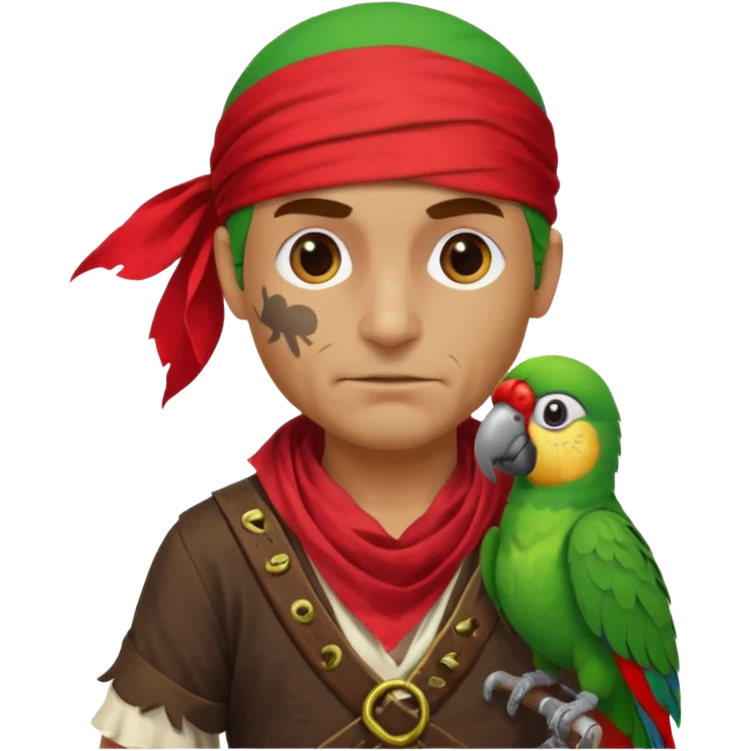 pirate and parrot emoji