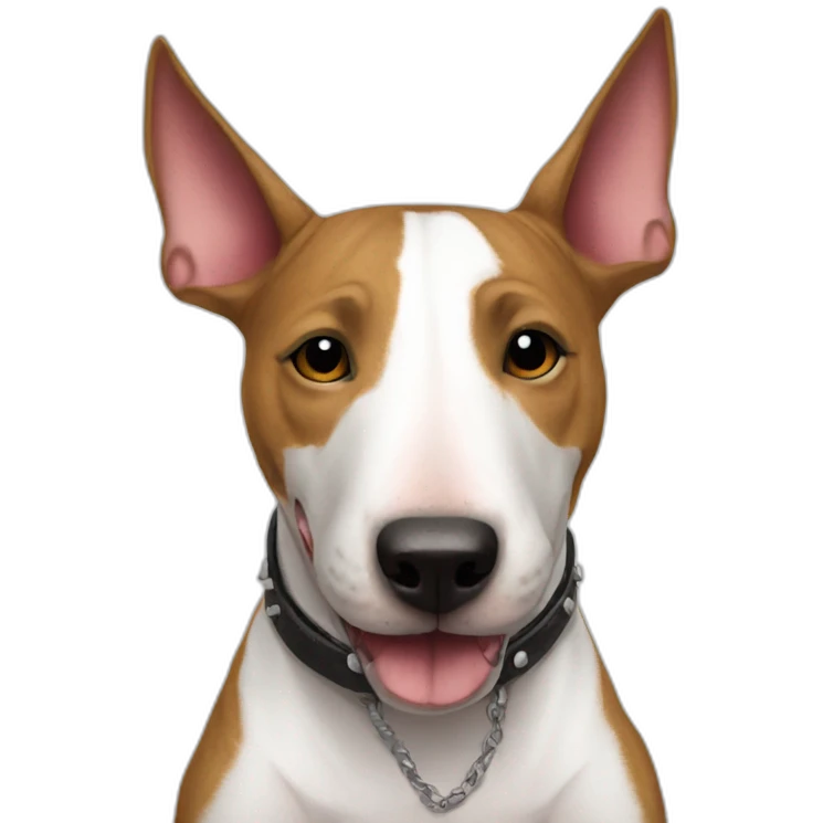 Bullterrier with punk head emoji