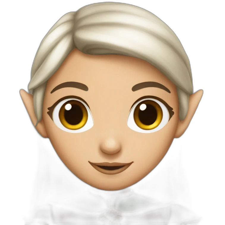 Brown haired princess elf emoji