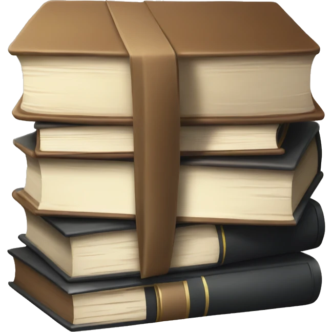 neutral stack of books emoji