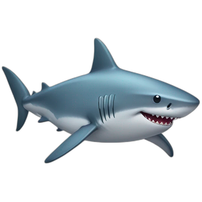 very sweet shark emoji