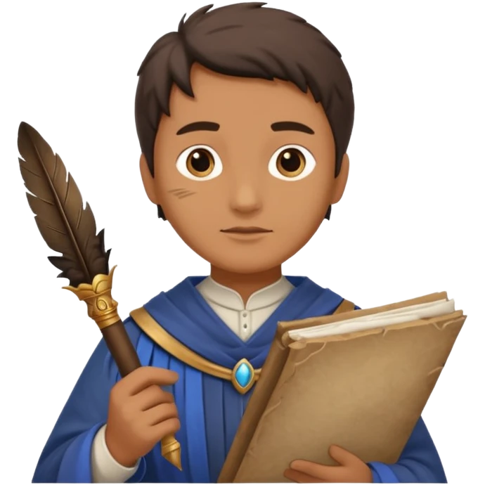 ancient Feathered pen scholar emoji