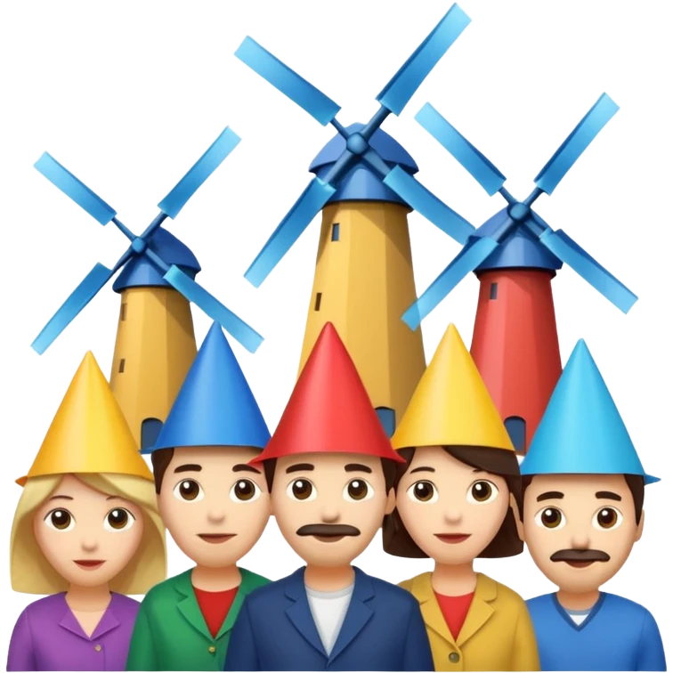  People WEARİNG HAT with  Windmills emoji