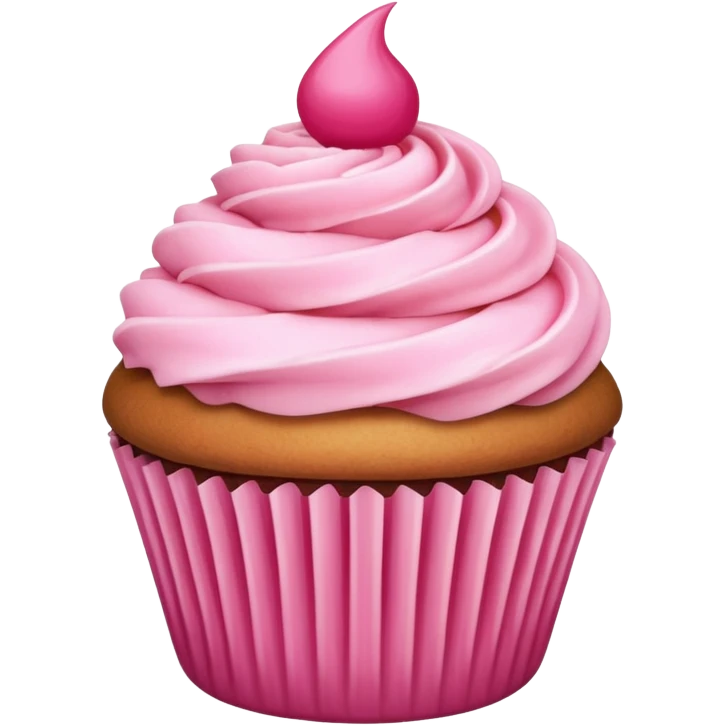 Cupcake with pink icing emoji