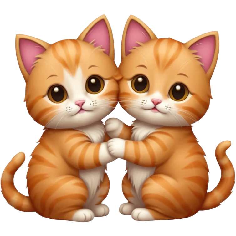 dos gatitos enamorados  emoji
