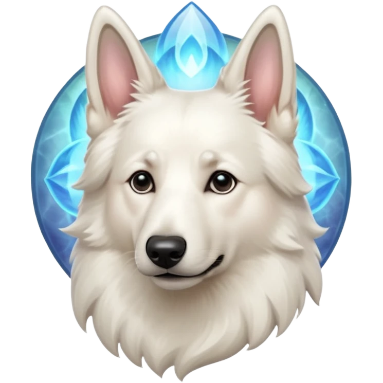 White belgian Shepard feels Like a fairy emoji