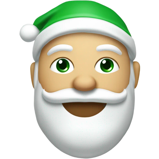 Santa winking wearing a green t-shirt with the words ‘Greenwich Health’ written in white letters  emoji