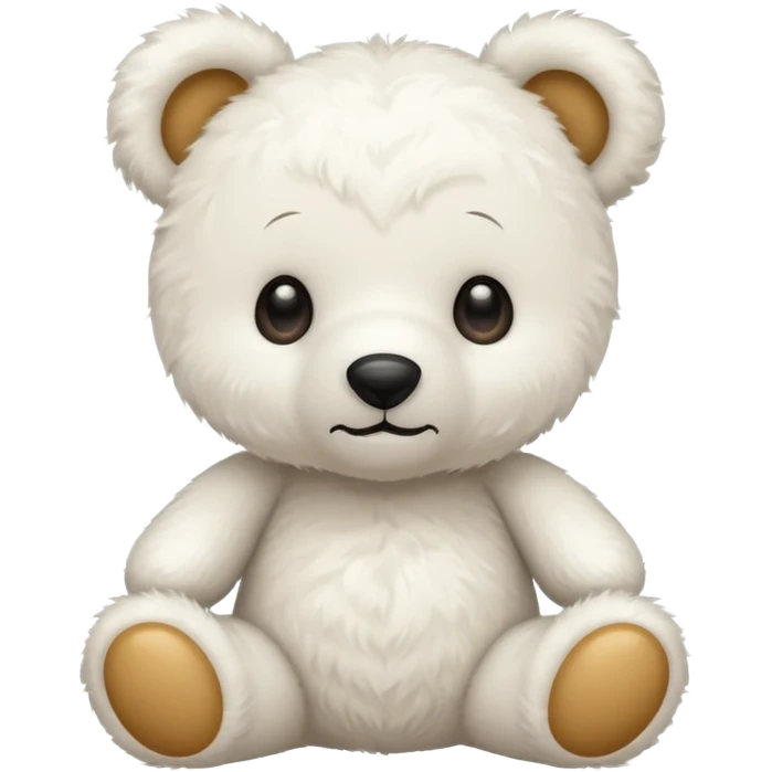 Oso de peluche blanco cute emoji