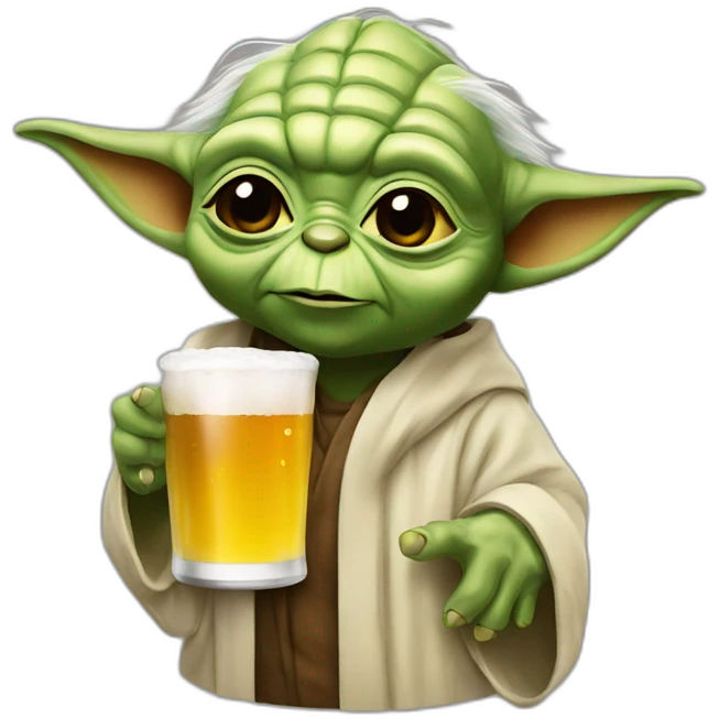 Yoda drink beer emoji