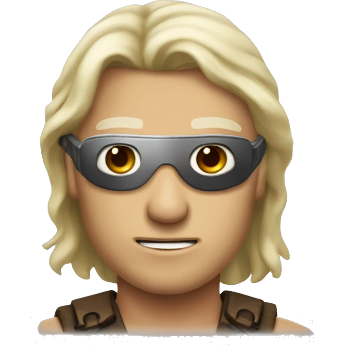 Aemond Targaryen with eye patch and straight hair emoji
