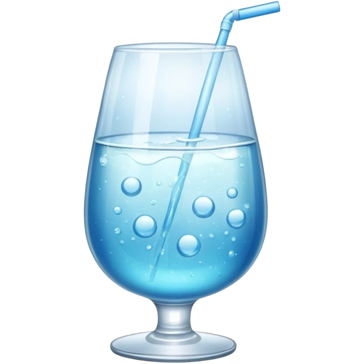 GLASS WITH FIZZ WATER emoji