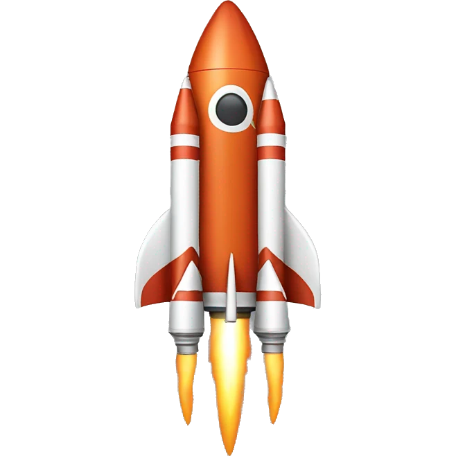 A cool rocket emoji emoji