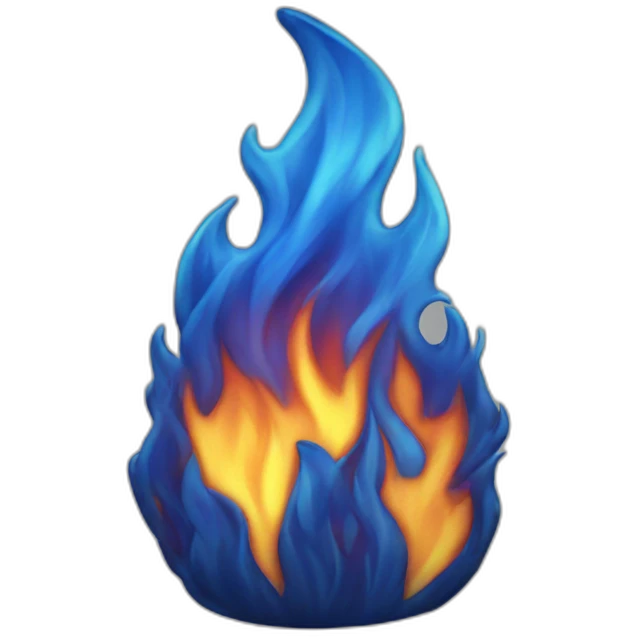 Blue fire emoji