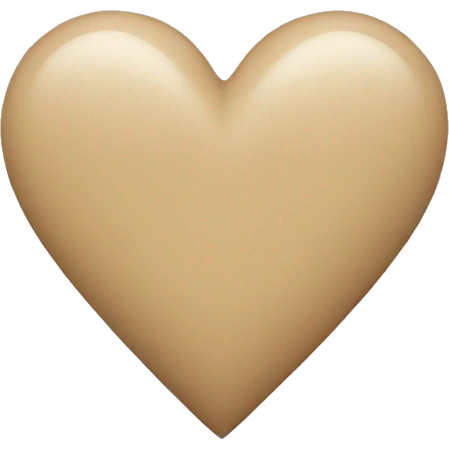 Beige heart  emoji