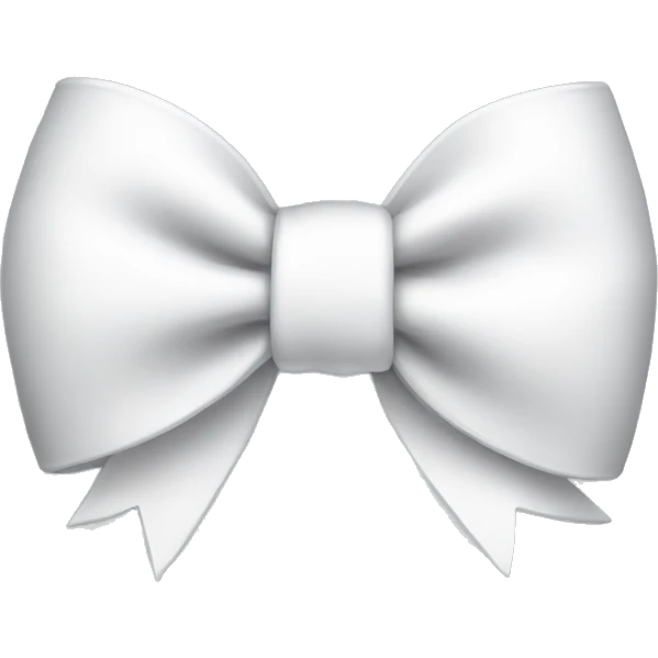 Cute white bow emoji
