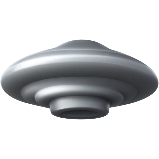 UFO with smoke trail emoji