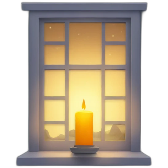 window at night with a candle emoji