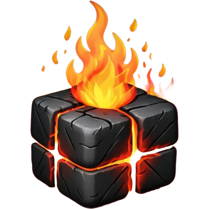 burning coal briquette emoji