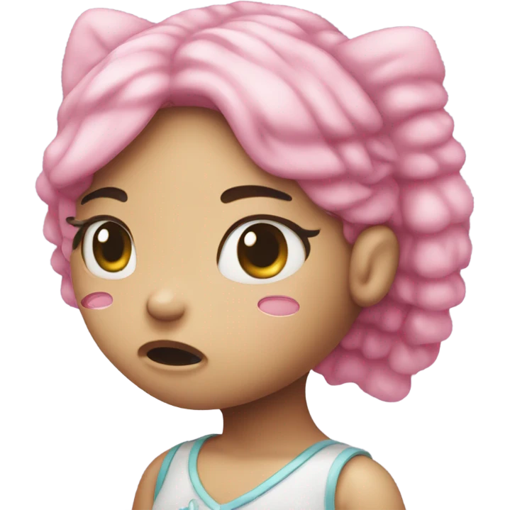 Hello Kitty girl crying emoji