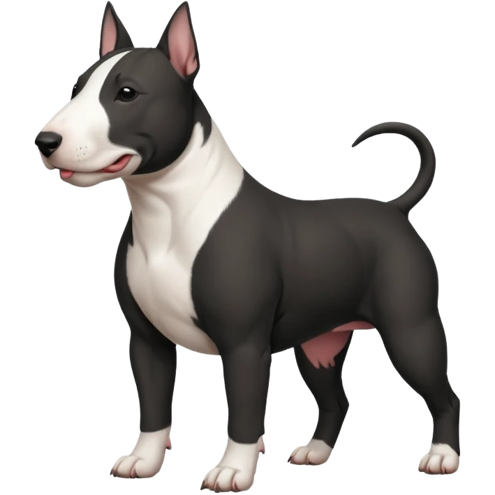 all black Bull terrier emoji