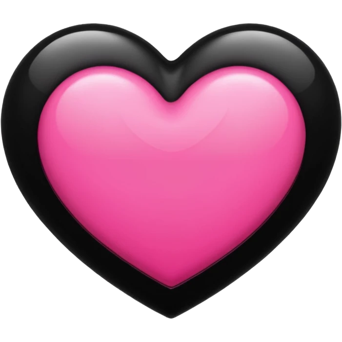 black and pink heart emoji