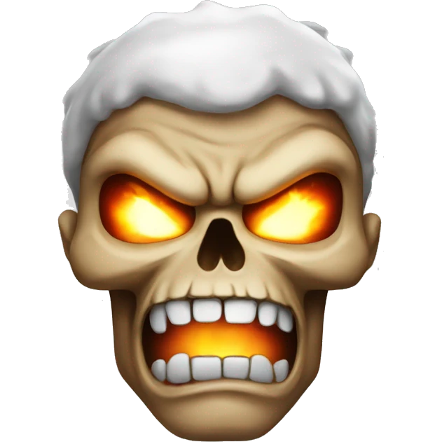 bigwith very angry face skull fire christmas emoji