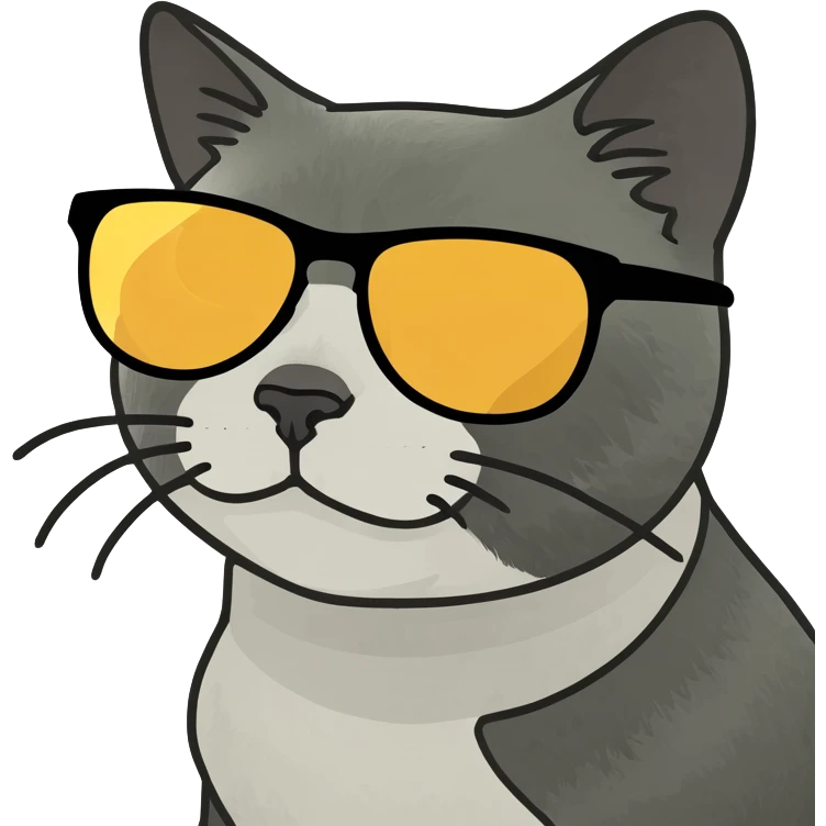 Cat with sunglasses emoji