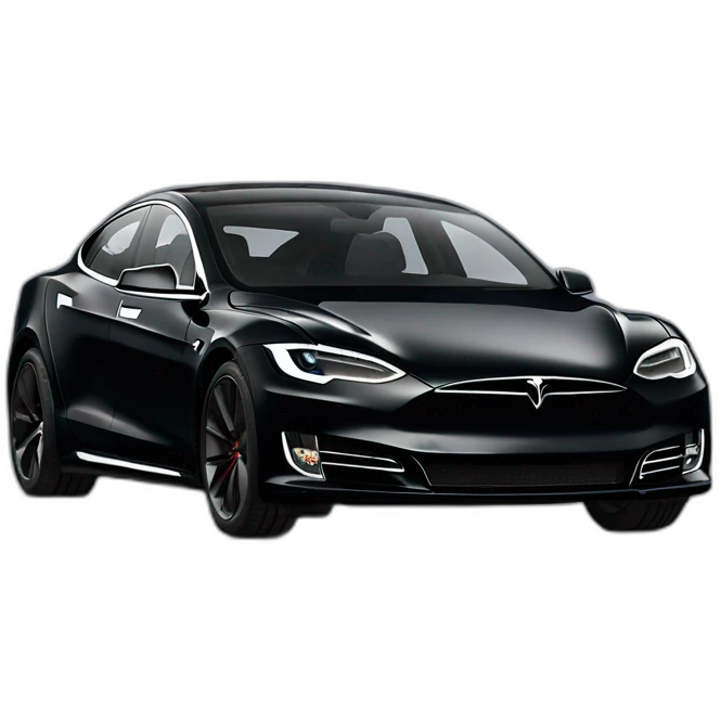Black Tesla Model S P100D emoji