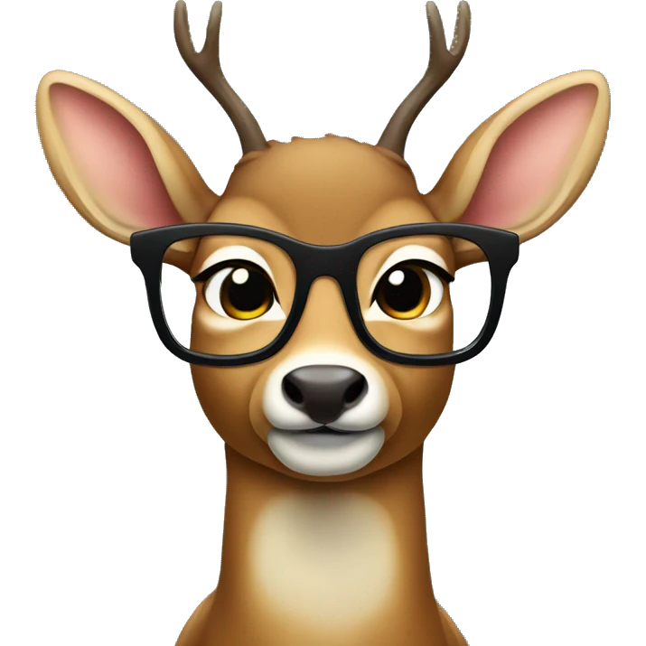 deer with glasses emoji