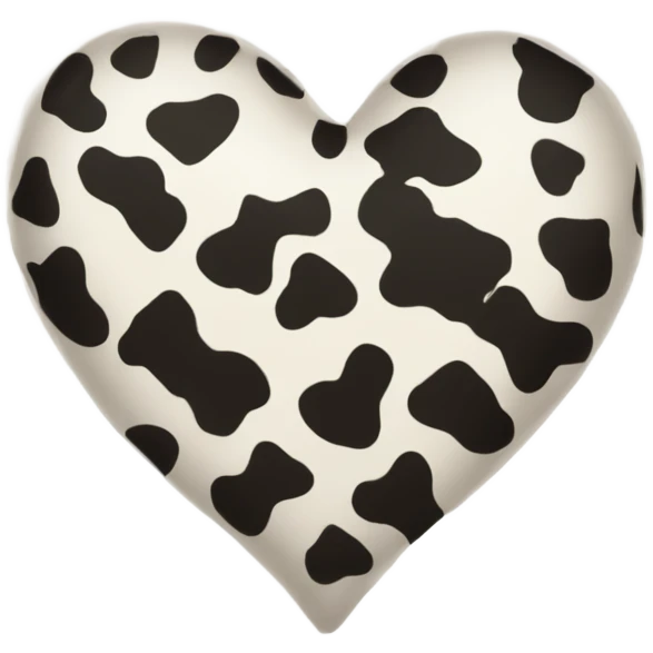 Cow print heart emoji