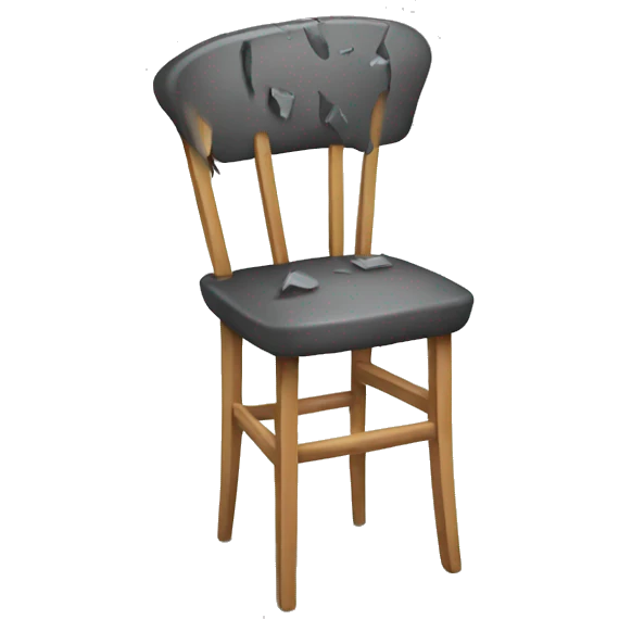 A damaged chair emoji
