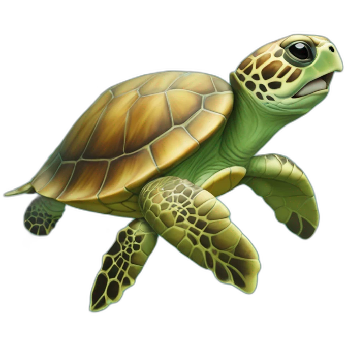 tortue dans l’eau emoji