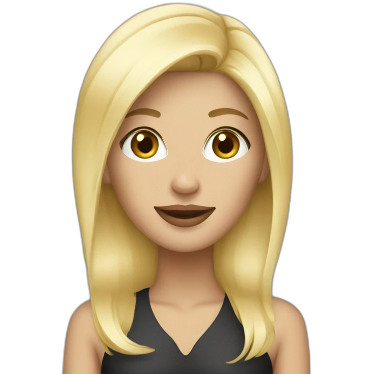 blond woman wearing just high heels emoji