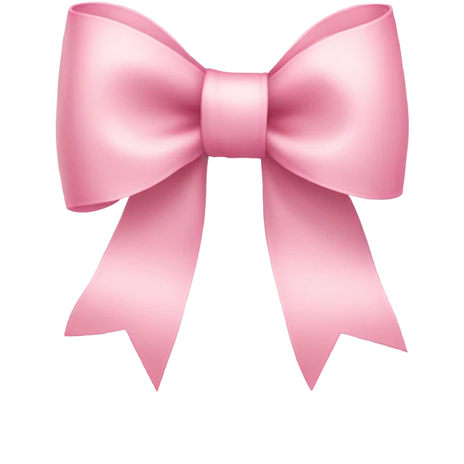 light pink ribbon bow emoji