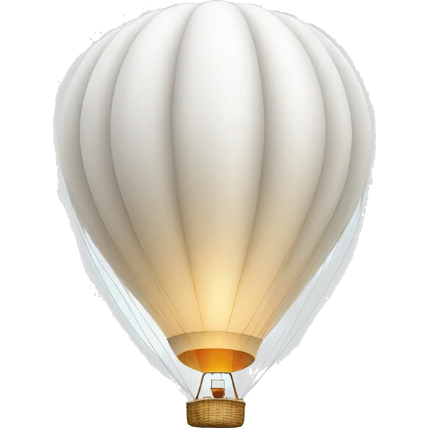  white hot air balloon  emoji