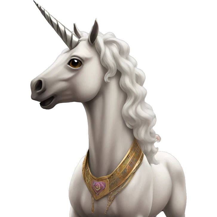 Unicorn smoking in a desert emoji