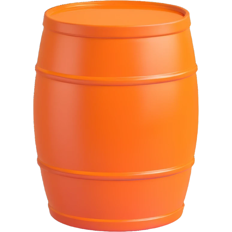 orange road construction barrel with shiny plastic look emoji