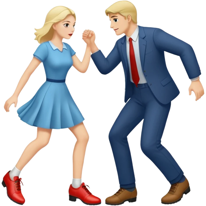 Woman hitting man with a shoe  emoji