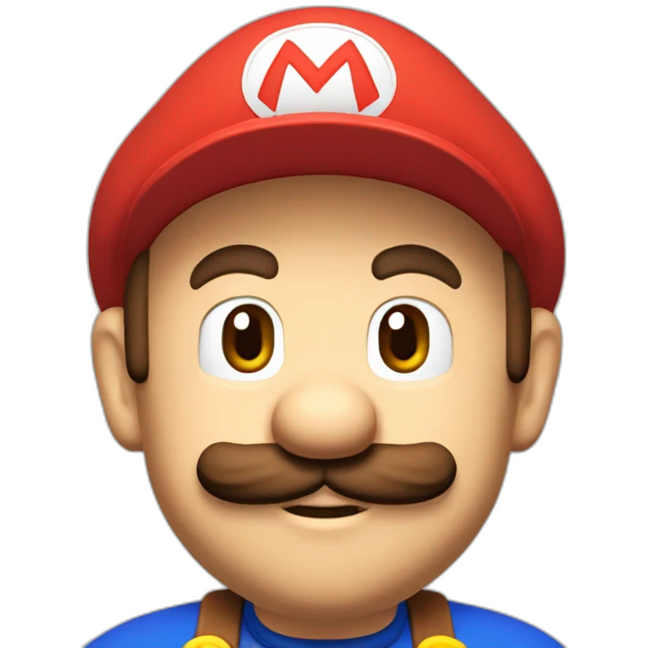 mario nintendo front facing just head and cap emoji