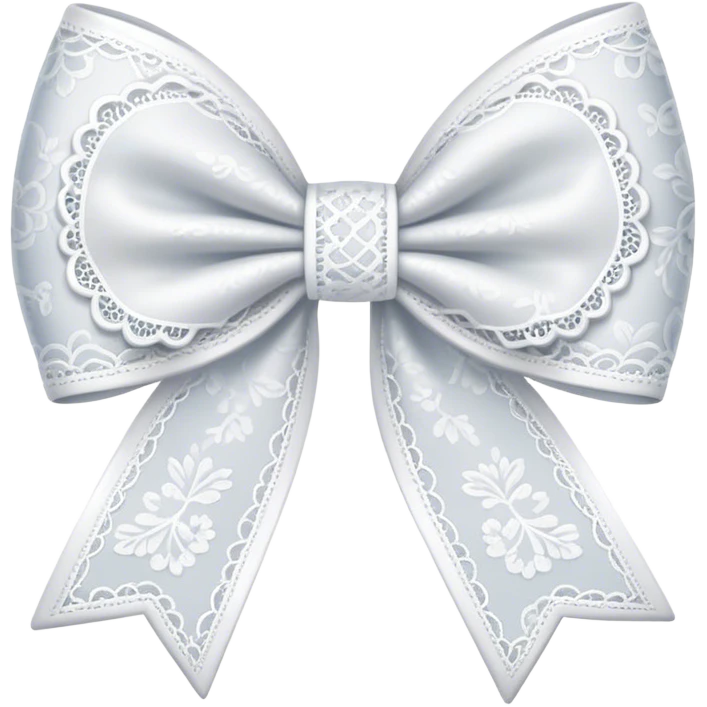 A cute lacy bow emoji