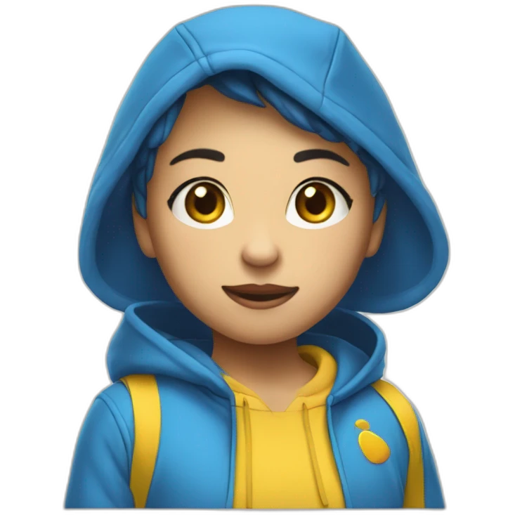 Winnie poh con tenis y sudadera azul emoji
