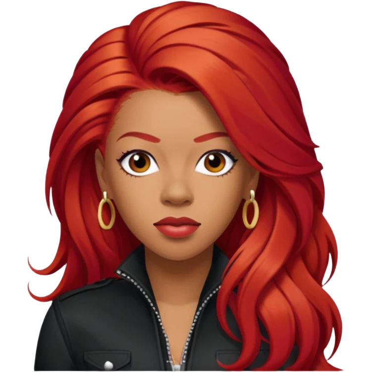 Keyshia Cole with long red hair emoji