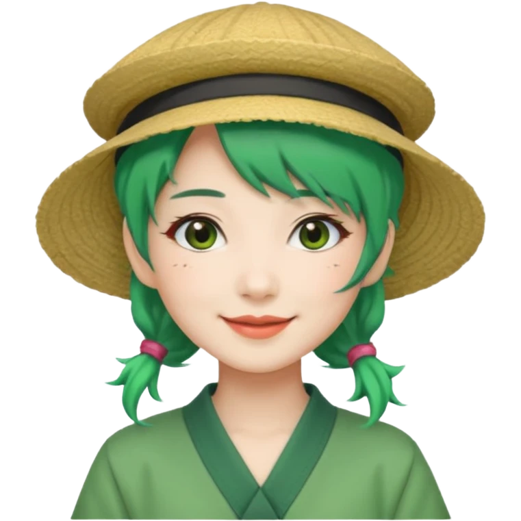 japanese green haired toutist emoji