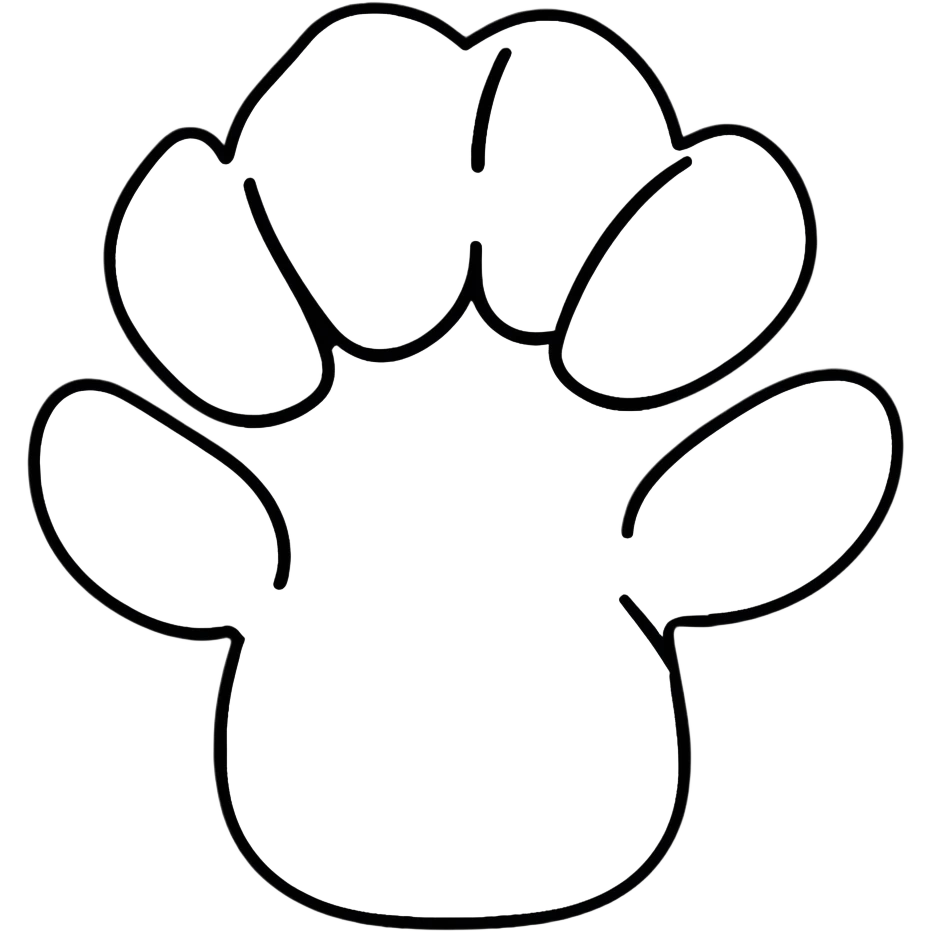 puppy paw print with a border emoji
