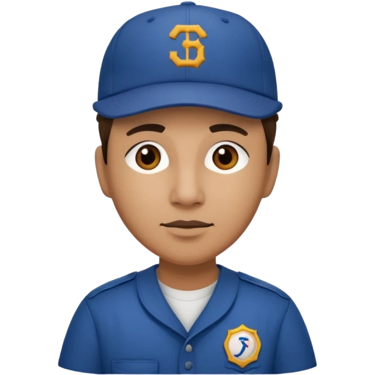 Corrections officer wearing a baseball hat  emoji