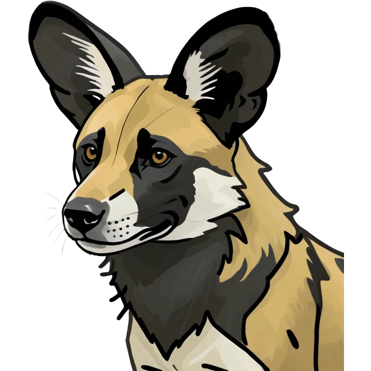 african wild dog emoji