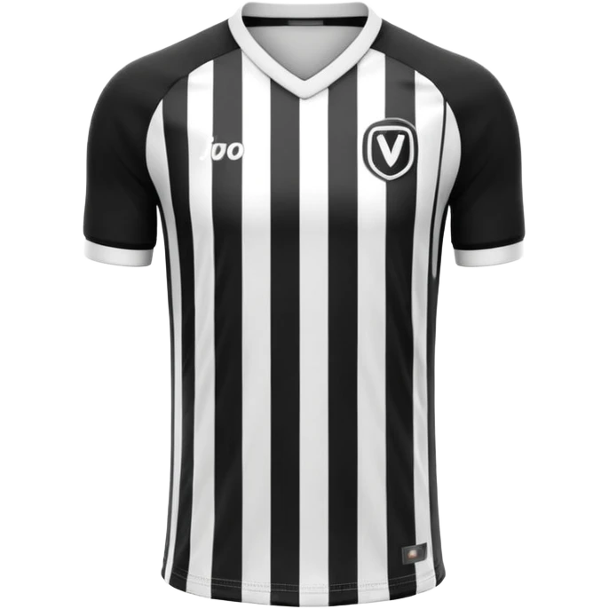 maillot football rayures noir sans numéro ni logo emoji