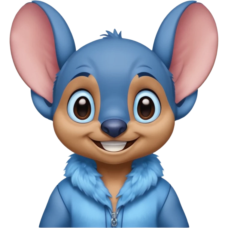 Stitch from Lilo and Stitch, smiling emoji