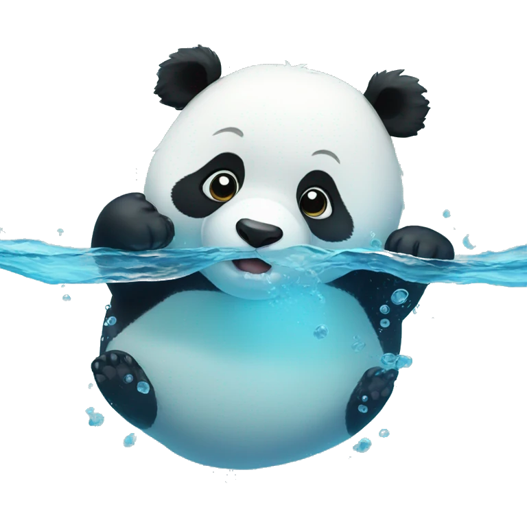 Panda under the water emoji