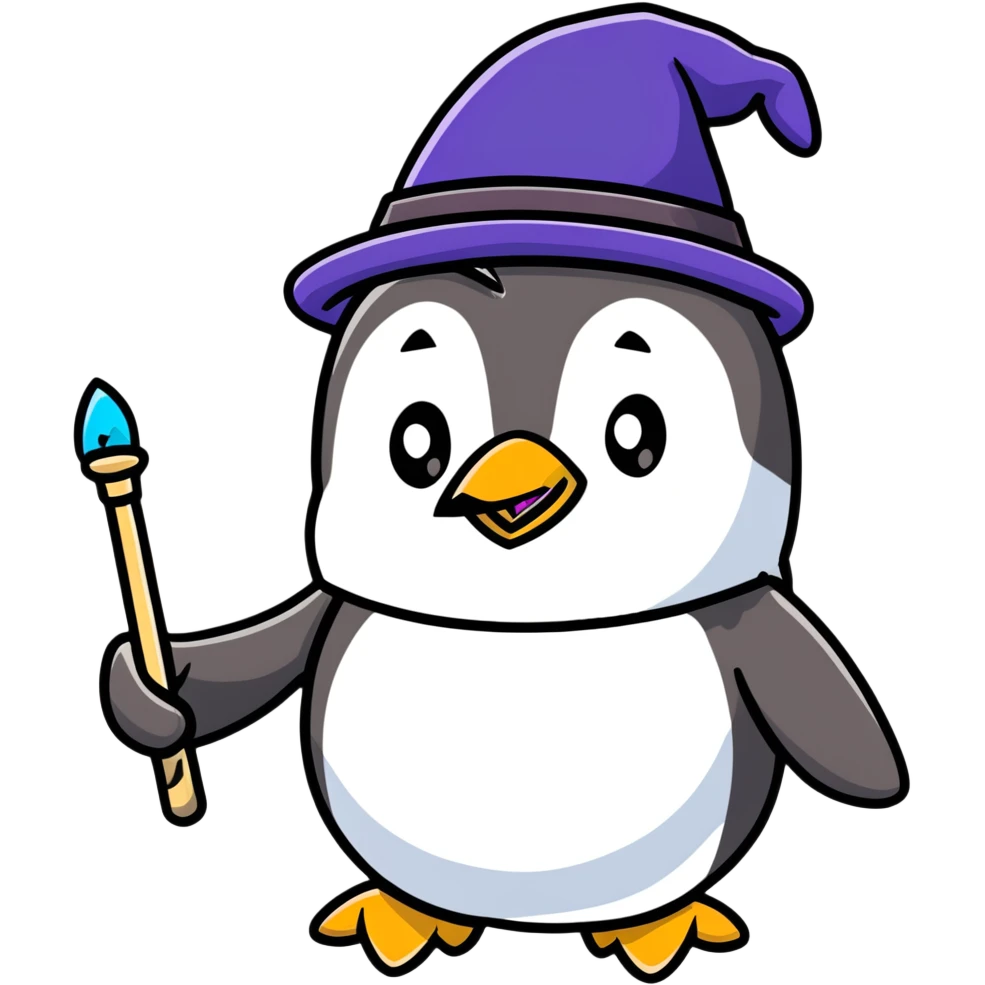 penguin wizard emoji